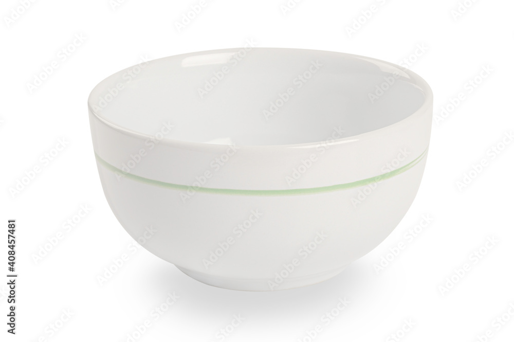 White ceramic bowl on white background. White ceramic bowl on white background.