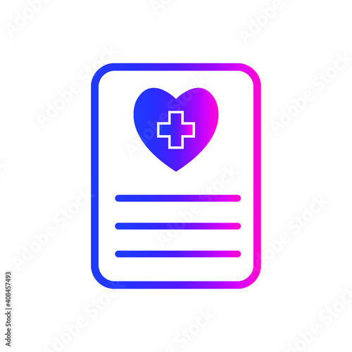 Medical bill icon. doctor prescription, doctors note, medical balance icon.