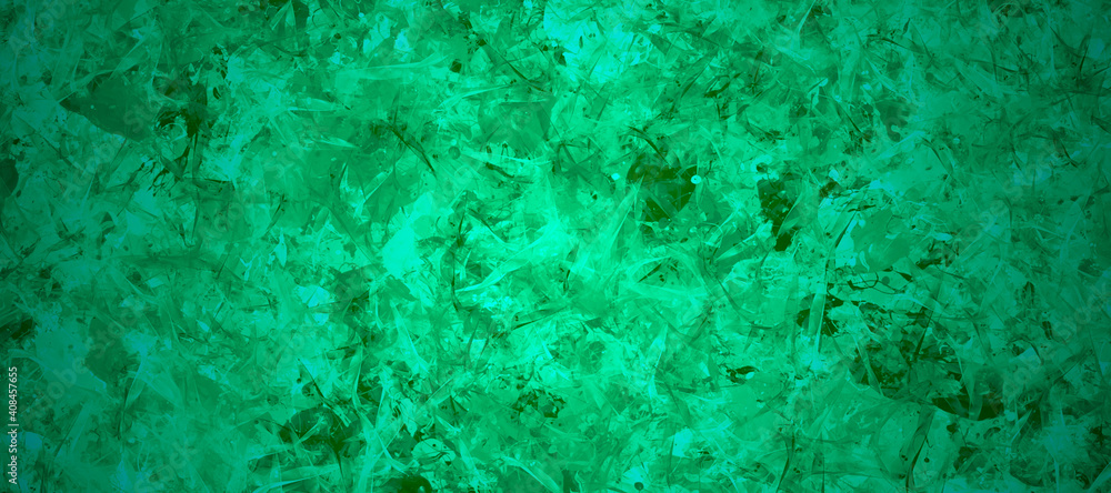 Obraz premium abstract fractal colorful green emerald olive clover lime marbled stone wall concete cement grunge image paint background bg texture wallpaper art frame sample illustration board