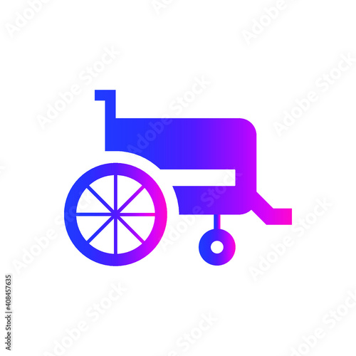 Wheelchair icon. Disabled, paralyzed, handicapped chair
