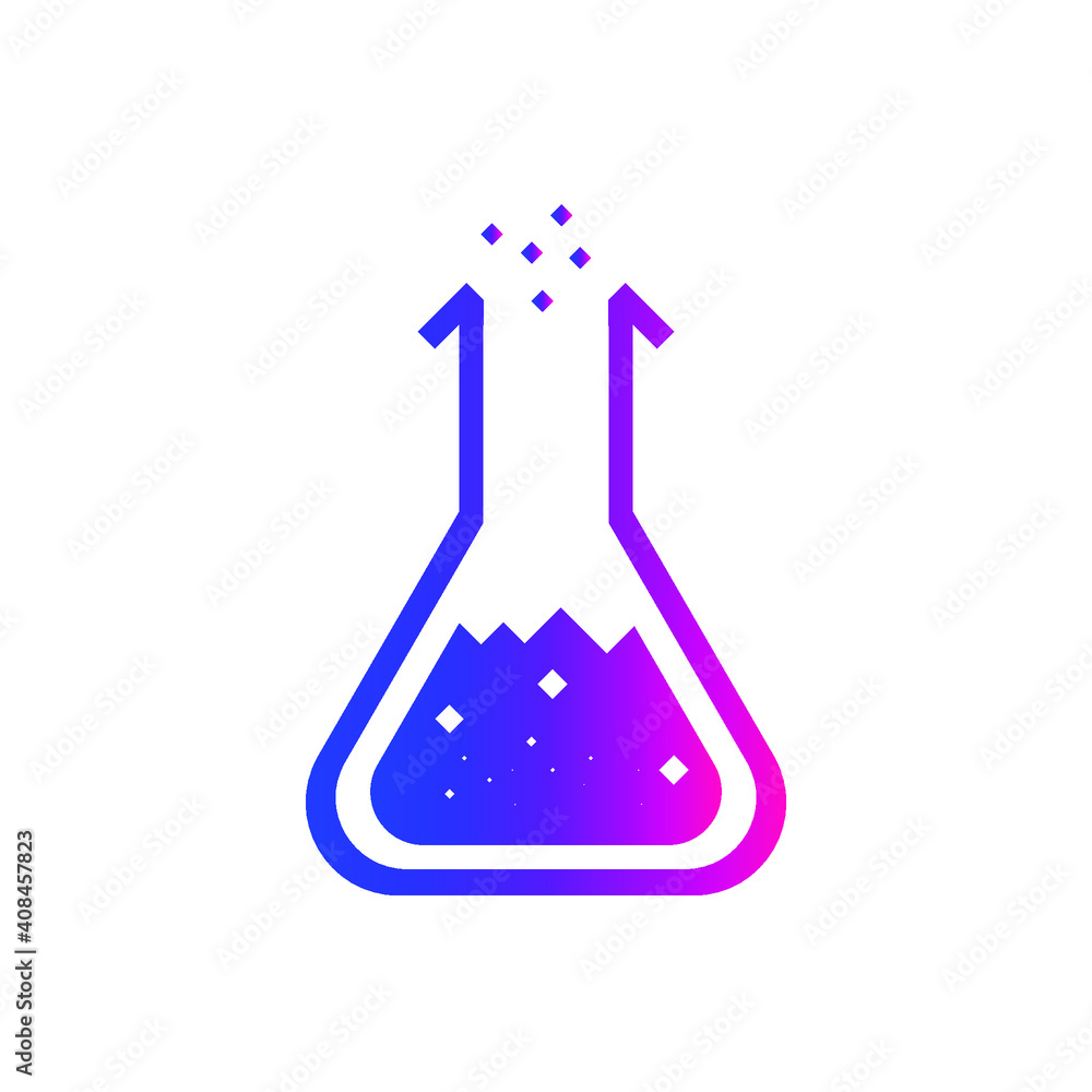 Test Tube Icon. Beaker, Flask, Chemistry Test Icon Test Tube Icon. Beaker, Flask, Chemistry Test Icon
