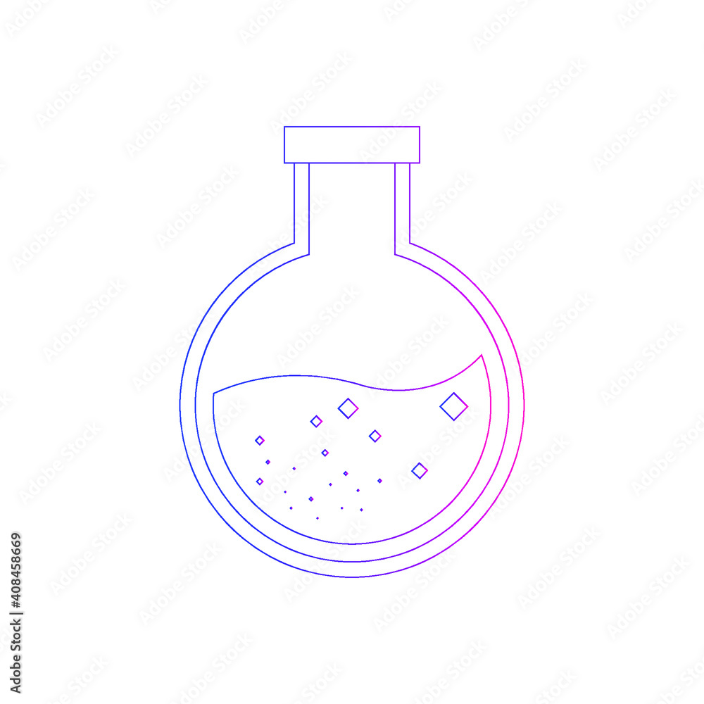 Test Tube Icon. Beaker, Flask, Chemistry Test Icon Test Tube Icon. Beaker, Flask, Chemistry Test Icon