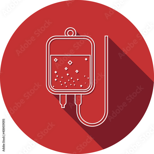 Infuse icon in trendy flat style, blood bag icon, iv bag,intravenous bag 