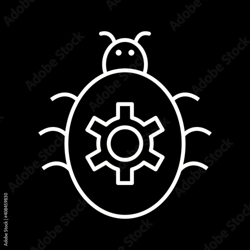 Bug fixing line vector icon