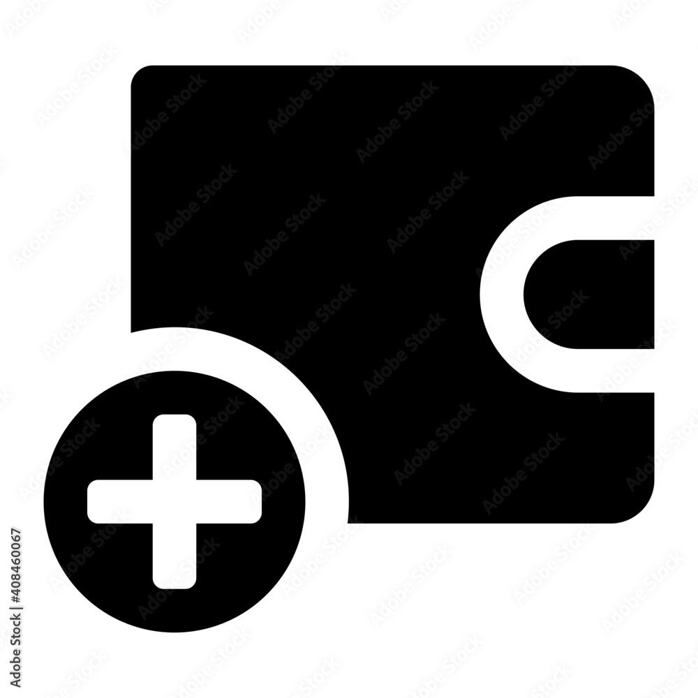 Obraz premium Add Balance Glyph Icon Vector