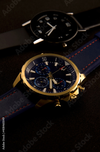 Beautiful Luxurious Blue and Black Watches