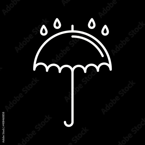 Unique Umbrella Vector Line Icon
