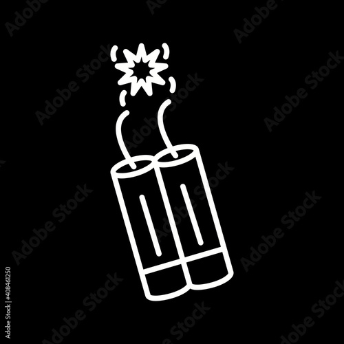 Unique Dynamite Line Vector Icon
