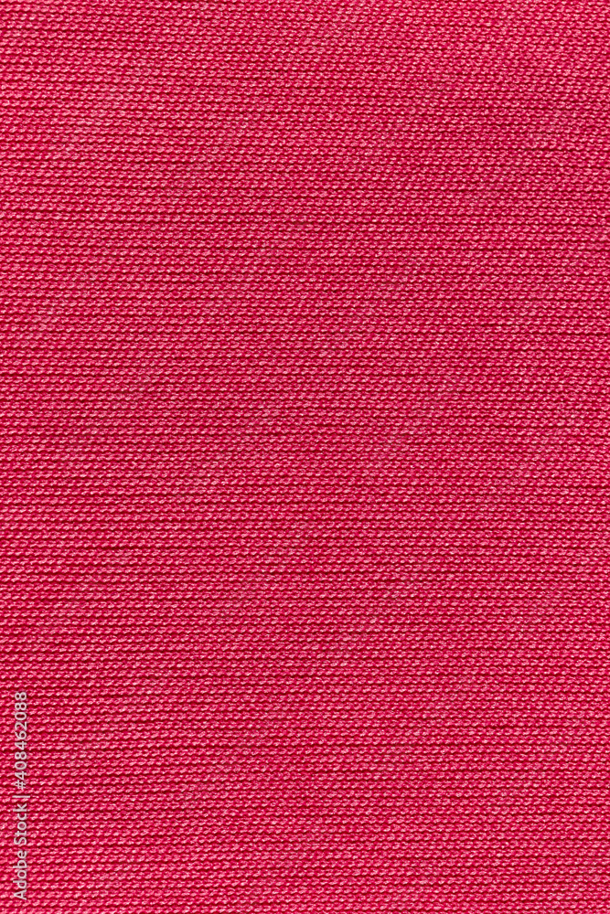Fototapeta premium Red fabric cloth polyester texture background.