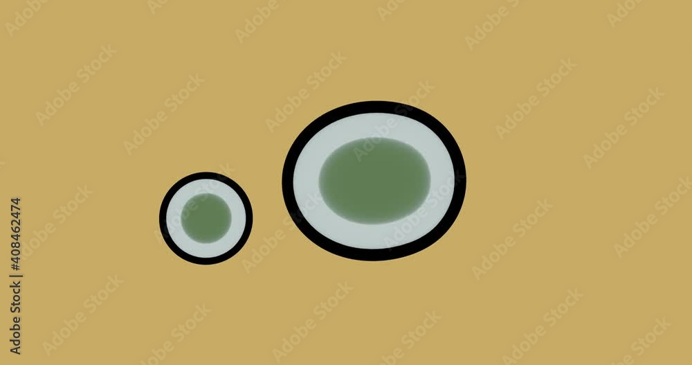 3d render with spheres merge together on beige background 3d render with spheres merge together on beige background