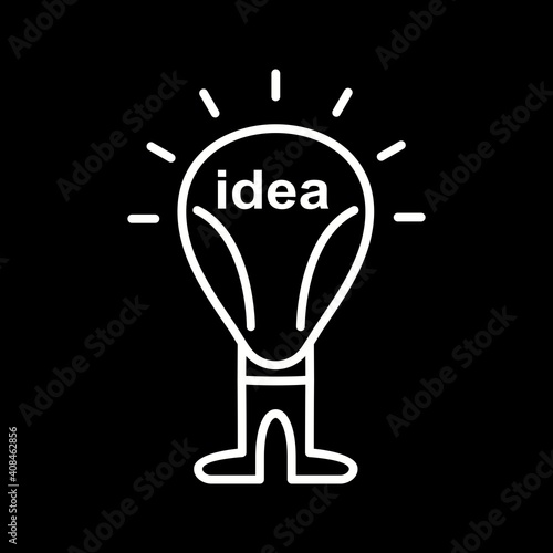 Unique Brilliant Idea Line Vector Icon