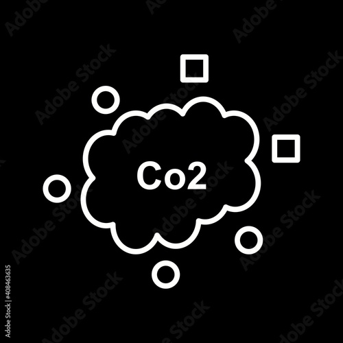 Unique Carbon dioxide Vector Line Icon