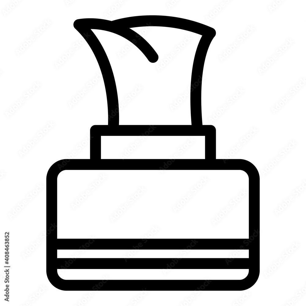 Wet wipes icon. Outline wet wipes vector icon for web design isolated on white background Wet wipes icon. Outline wet wipes vector icon for web design isolated on white background