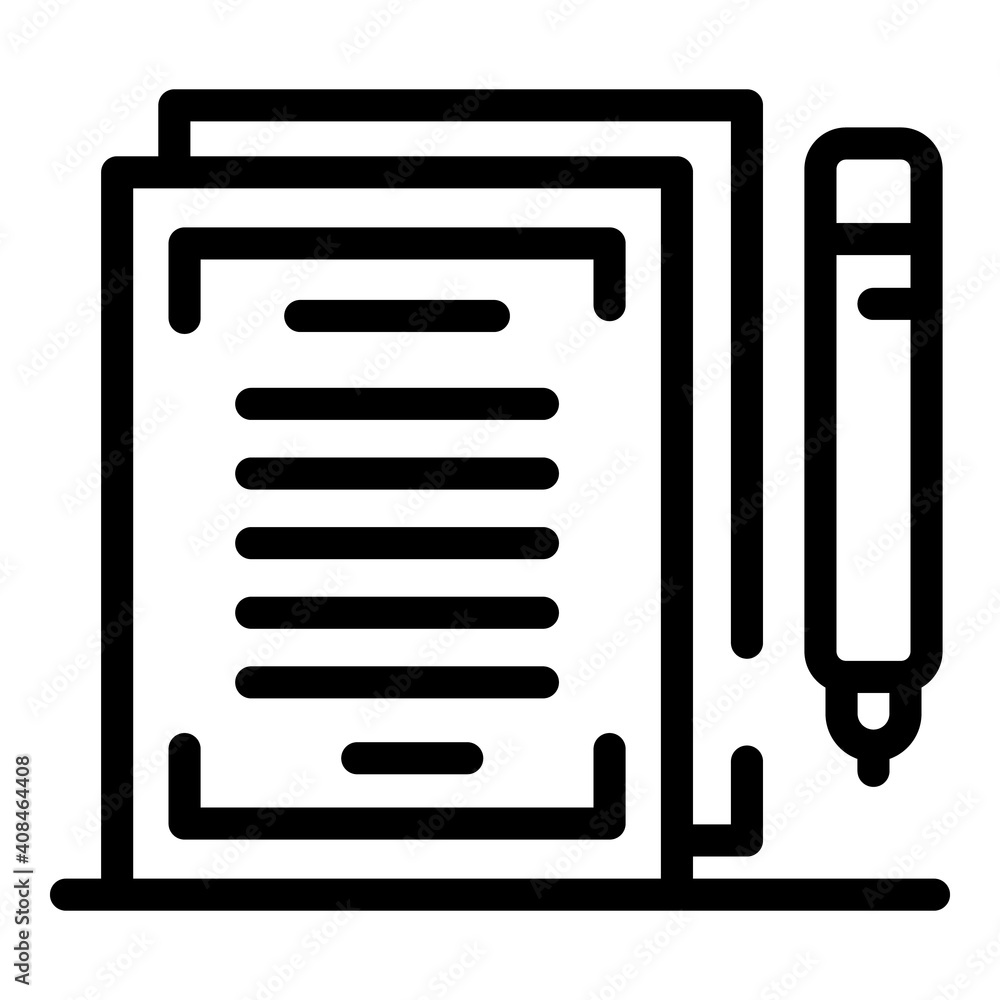 Rental contract icon. Outline rental contract vector icon for web design isolated on white background Rental contract icon. Outline rental contract vector icon for web design isolated on white background