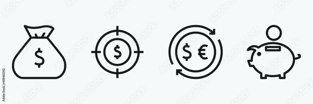 Editable Set Of Business and Finance Icon Line Art Icon Using For Presentation, Website And Application Editable Set Of Business and Finance Icon Line Art Icon Using For Presentation, Website And Application