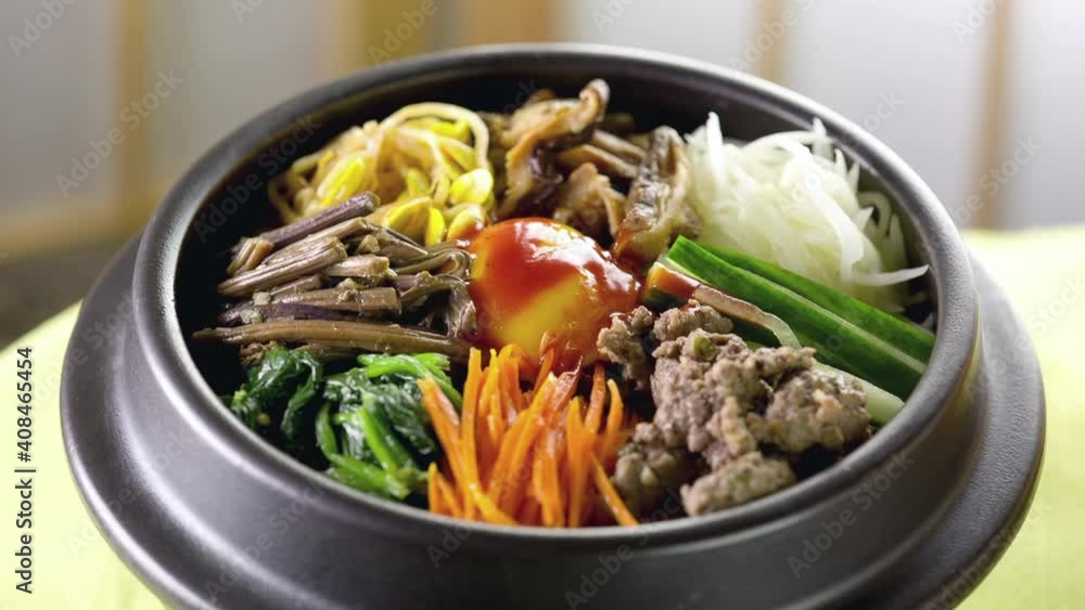 Bibimbap, healthy korean food with mixed vegetables Bibimbap, healthy korean food with mixed vegetables