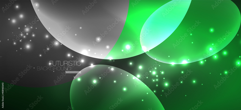 Neon ellipses abstract backgrounds. Shiny bright round shapes glowing in the dark. Vector futuristic illustrations for covers, banners, flyers and posters and other Neon ellipses abstract backgrounds. Shiny bright round shapes glowing in the dark. Vector futuristic illustrations for covers, banners, flyers and posters and other