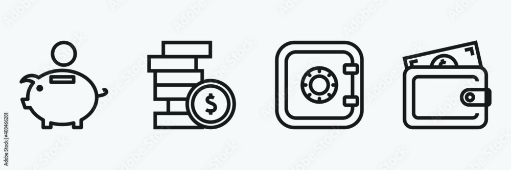Editable Set Of Business and Finance Icon Line Art Icon Using For Presentation, Website And Application Editable Set Of Business and Finance Icon Line Art Icon Using For Presentation, Website And Application