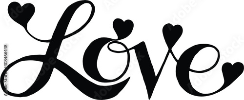 Valentine's Day Design with love stylized
