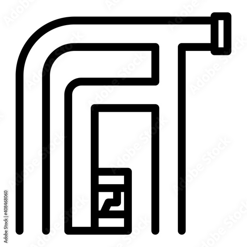 Sewerage pipes icon. Outline sewerage pipes vector icon for web design isolated on white background