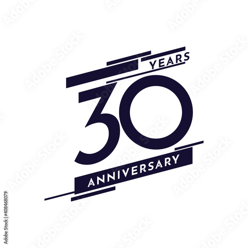 30 Years Anniversary Celebration Vector Template Design Illustration