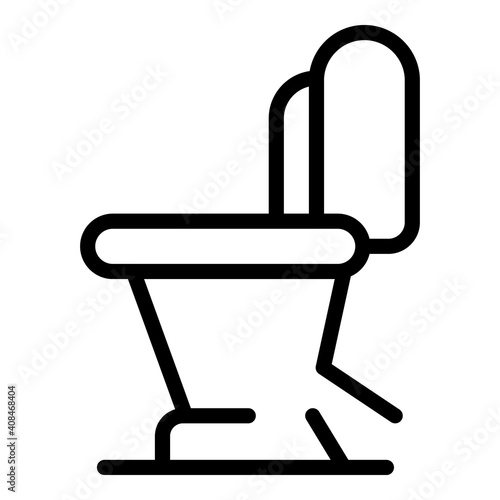 Toilet sewerage icon. Outline toilet sewerage vector icon for web design isolated on white background
