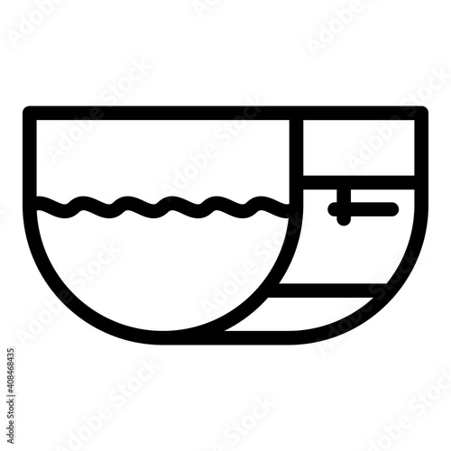 Canalization tank icon. Outline canalization tank vector icon for web design isolated on white background