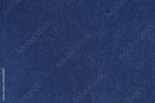 Navy blue fabric cloth polyester texture background.