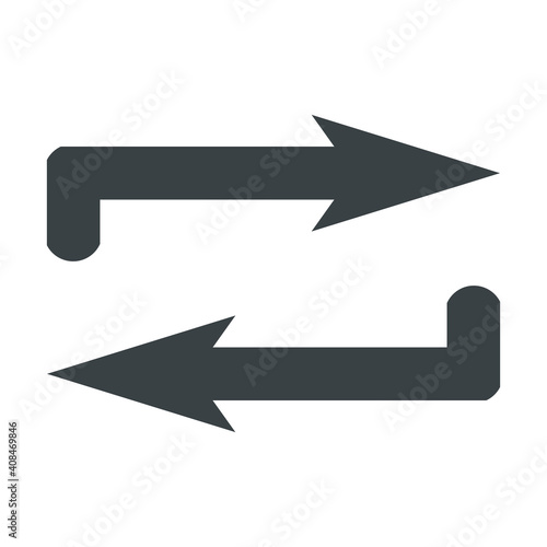 Reverse arrow logo design Free vector