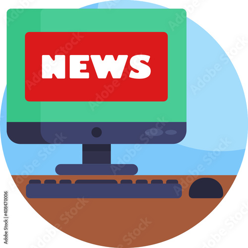 Mass media related icon. News Broadcasting Icon