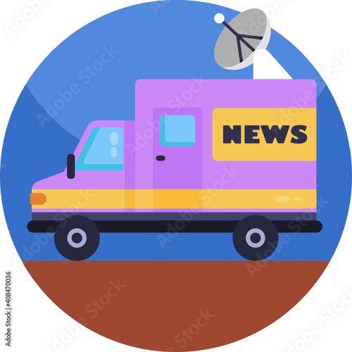 Mass media related icon. News Broadcasting Icon