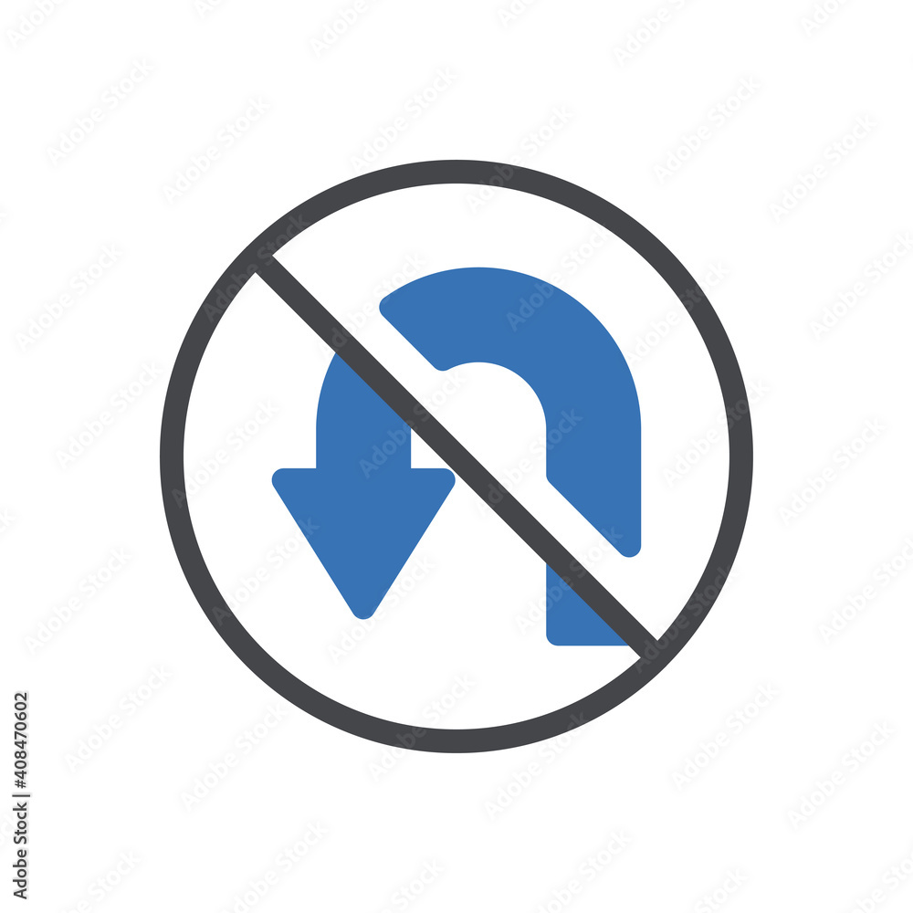 u turn Stock Vector Adobe Stock