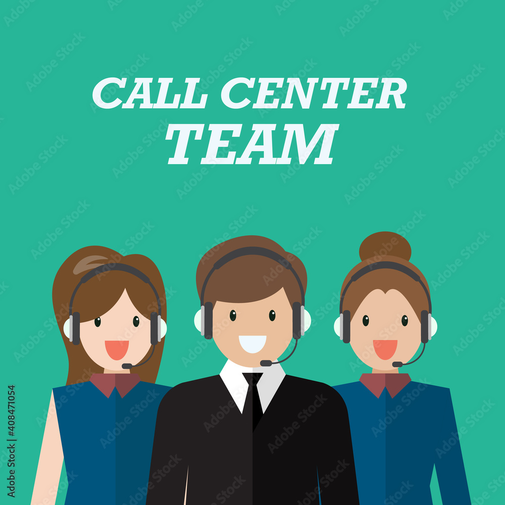 Call center team poster Call center team poster