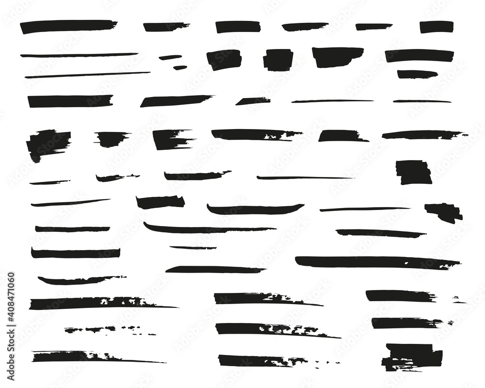 Hand drawn vector lines. Black marker and grunge brush strokes Hand drawn vector lines. Black marker and grunge brush strokes