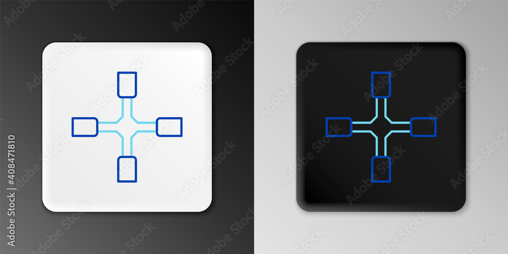 Fototapeta premium Line Wheel wrench icon isolated on grey background. Wheel brace. Colorful outline concept. Vector.