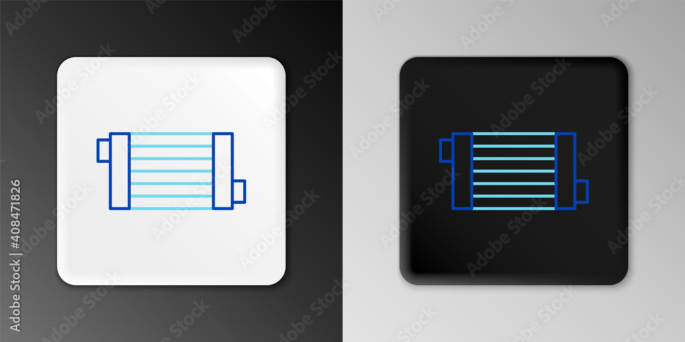Line Car radiator cooling system icon isolated on grey background. Colorful outline concept. Vector. Line Car radiator cooling system icon isolated on grey background. Colorful outline concept. Vector.