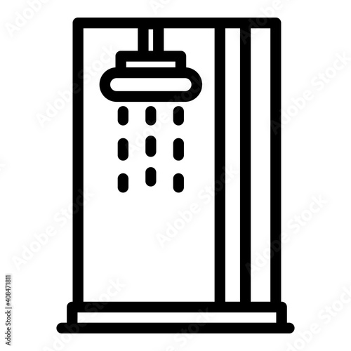 Stall installation icon. Outline stall installation vector icon for web design isolated on white background