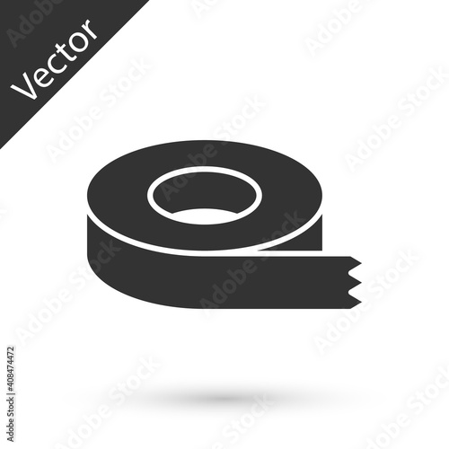 Grey Scotch tape icon isolated on white background. Insulating tape. Vector.
