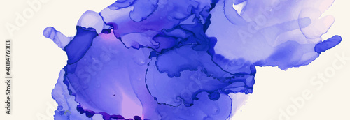 Alcohol ink vector texture banner. Fluid ink abstract background.