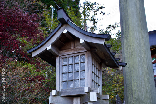 The Japanese style lantern at shrine. © Takayan