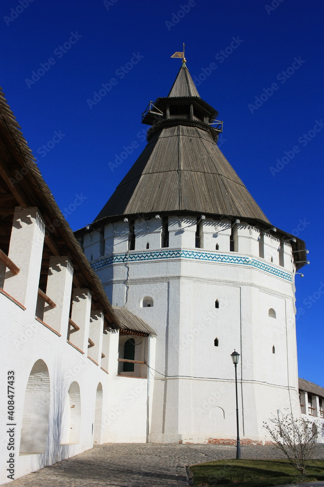 Towers and walls of Astrakhan Kremlin