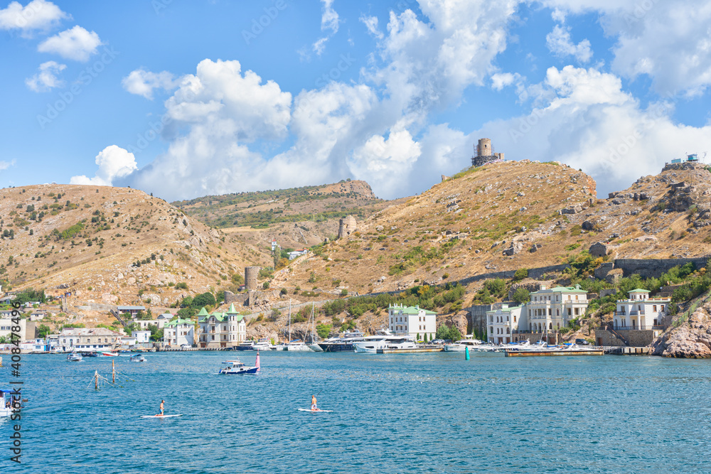City landscape of Crimea and the Black Sea coast Resort town
