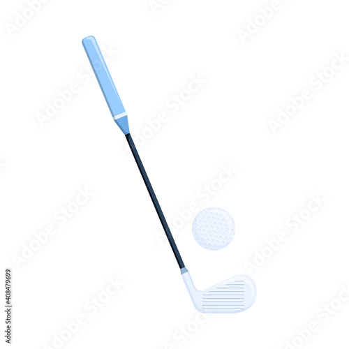 vector ball and stick golf. white background