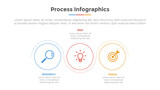 process infographic with 3 list point and modern flat style template slide for presentation