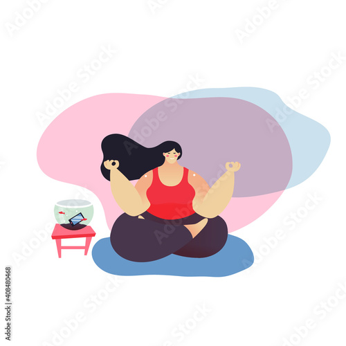 Digital detox - concept vector illustration. An idea of gadget disconnecting, healthy lifestyle, escape from internet and digital media addiction.