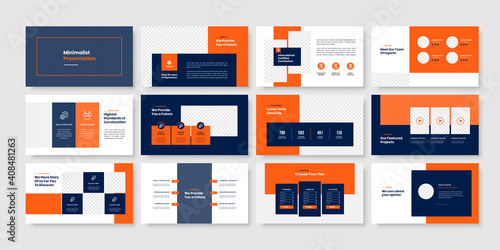 Construction minimal slides presentation template