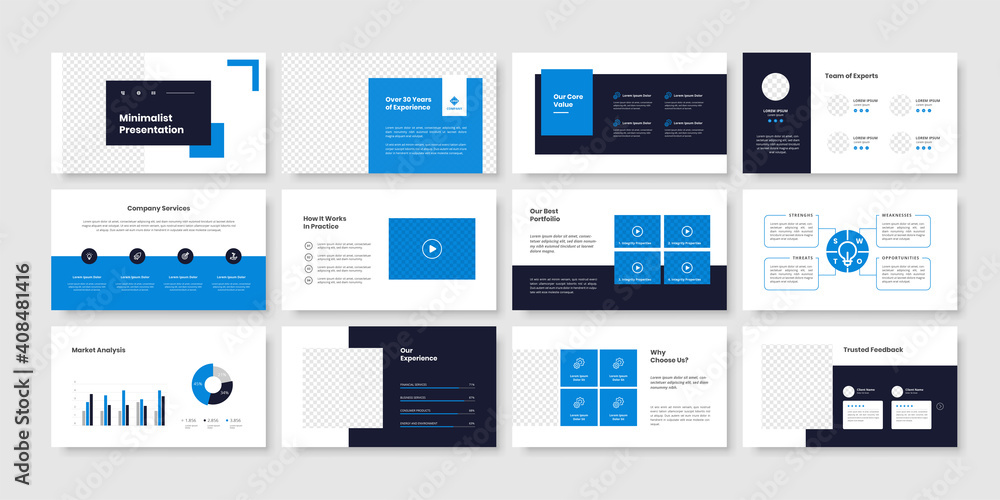 Business minimal slides presentation template Business minimal slides presentation template