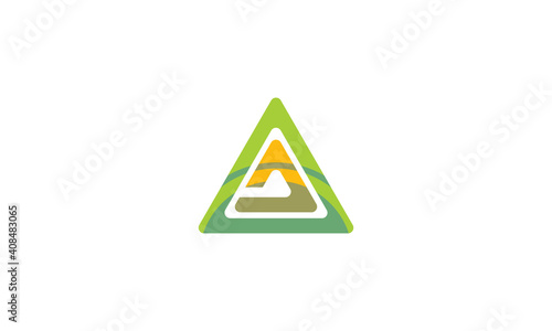 abstract triangle business logo