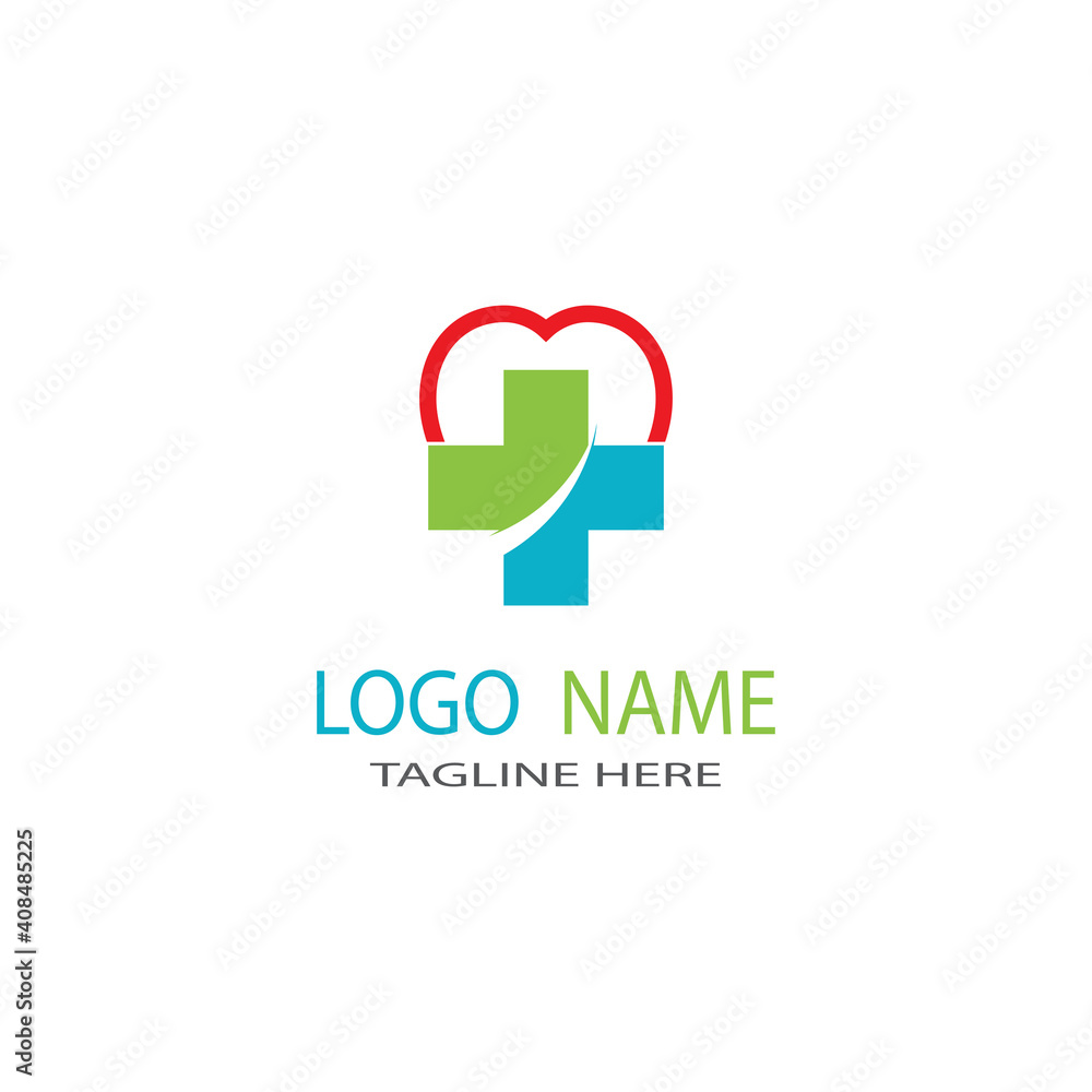 Medical cross healthy logo template vector icon Medical cross healthy logo template vector icon