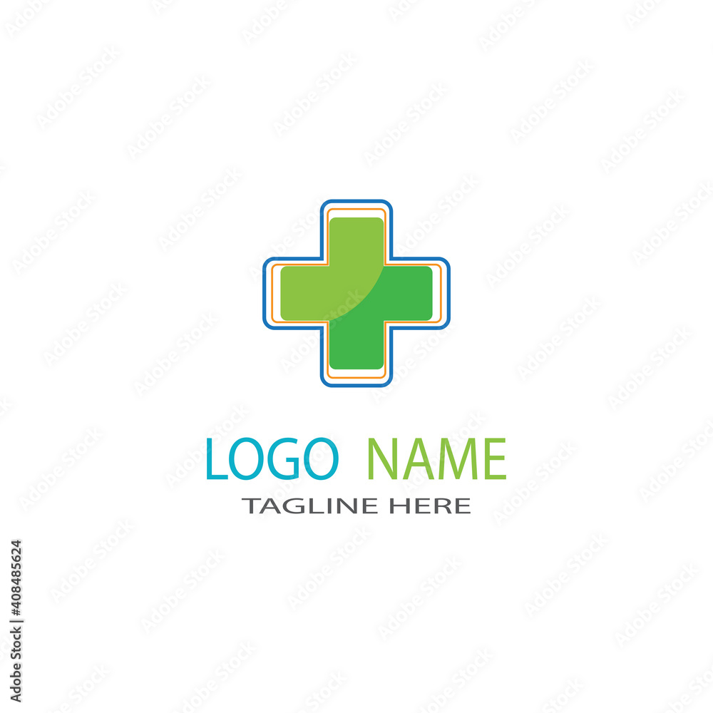 Medical cross healthy logo template vector icon Medical cross healthy logo template vector icon